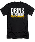 Funny Bartender Men Drink Responsibly Bartenders Gift Noirty Designs T-Shirt