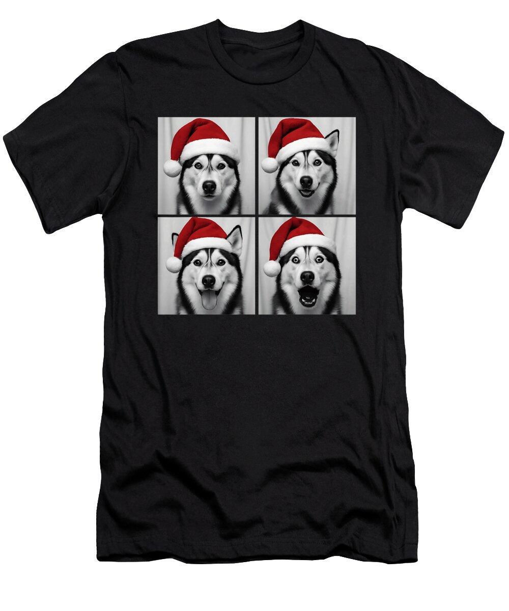 Funny Christmas Siberian Husky Santa Dog Lover Zyneu Gangd T-Shirt