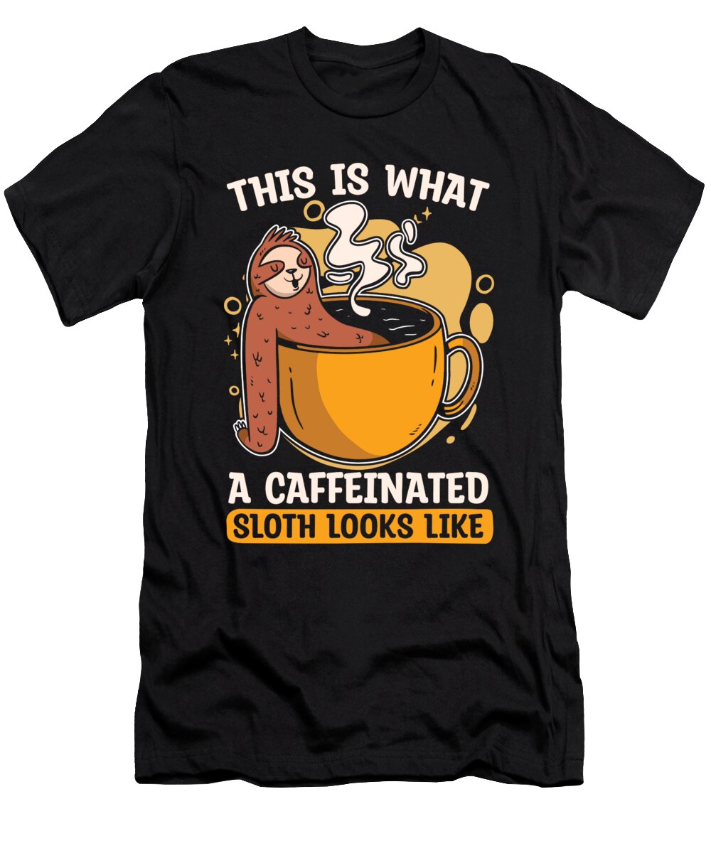 Funny Coffee Barista Cafe Roasting Roaster Coffee Sloth Crazy Squirrel T-Shirt