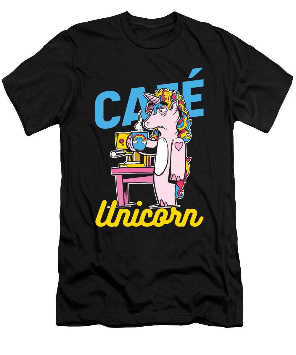 Funny Coffee Barista Roaster Cafe Roasting Coffee Unicorn Crazy Squirrel T-Shirt