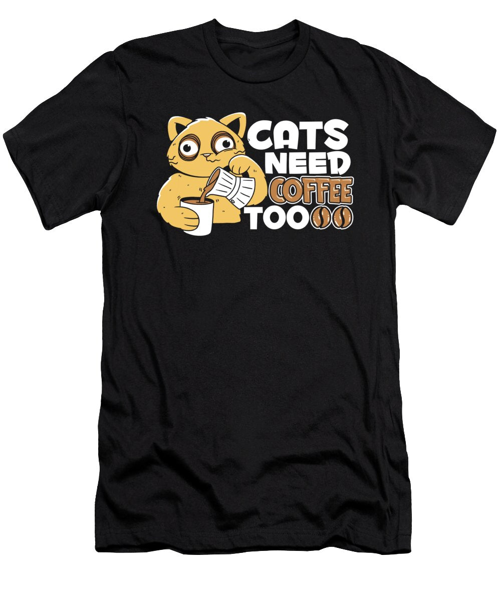 Funny Coffee Barista Roasting Cafe Roaster Coffee Cat Crazy Squirrel T-Shirt