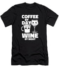 Funny Coffee By Day Wine By Night Barista Cafe Coffee Wine Crazy Squirrel T-Shirt