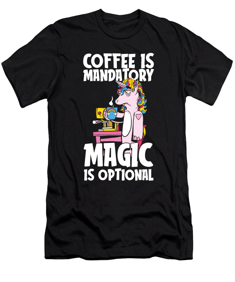 Funny Coffee Cafe Barista Roasting Roaster Coffee Unicorn Crazy Squirrel T-Shirt