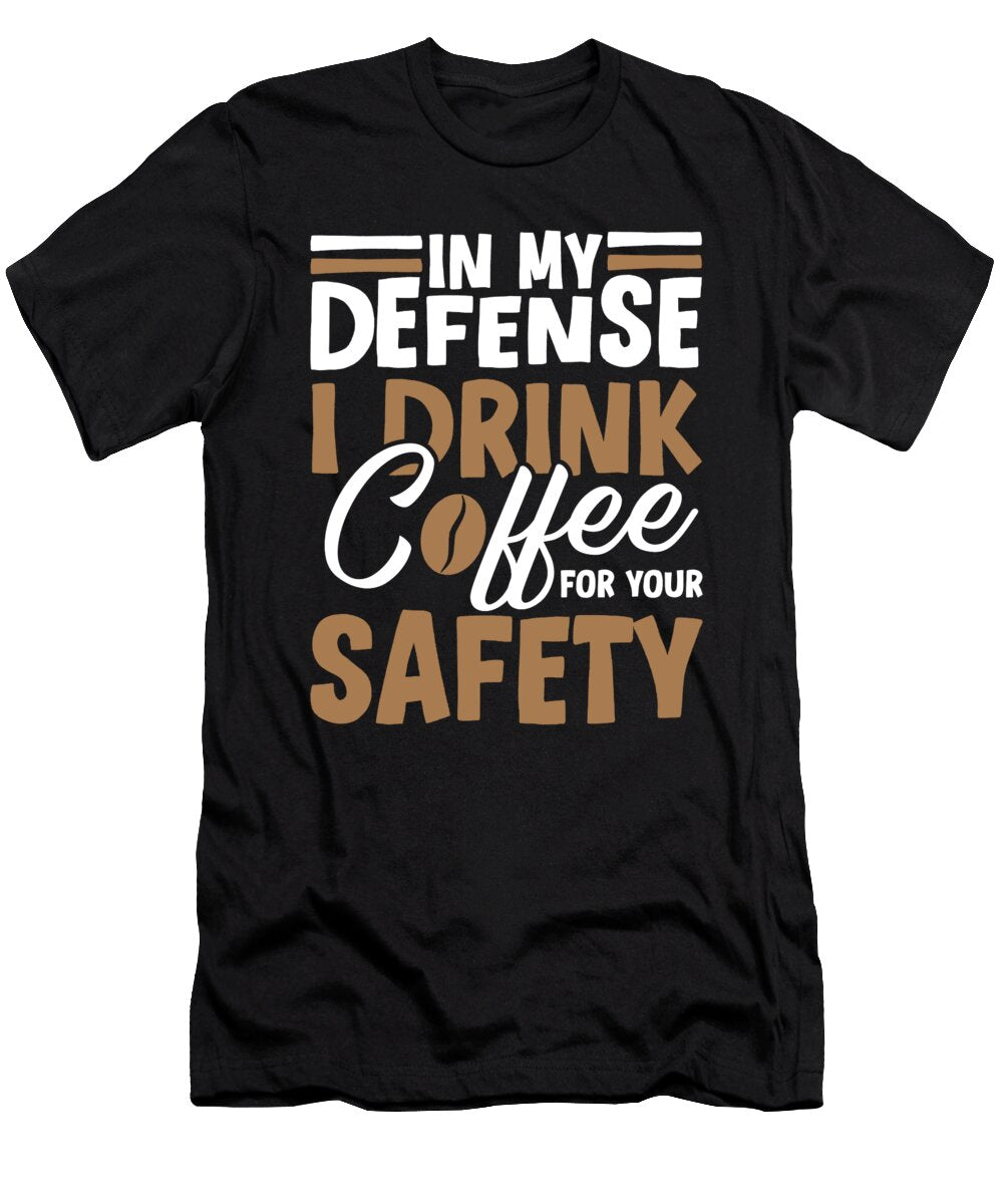 Funny Coffee Cafe Roasting Roaster Barista in My Defense Crazy Squirrel T-Shirt