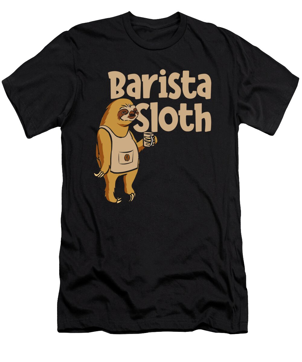 Funny Coffee Roasting Roaster Barista Cafe Coffee Sloth Crazy Squirrel T-Shirt