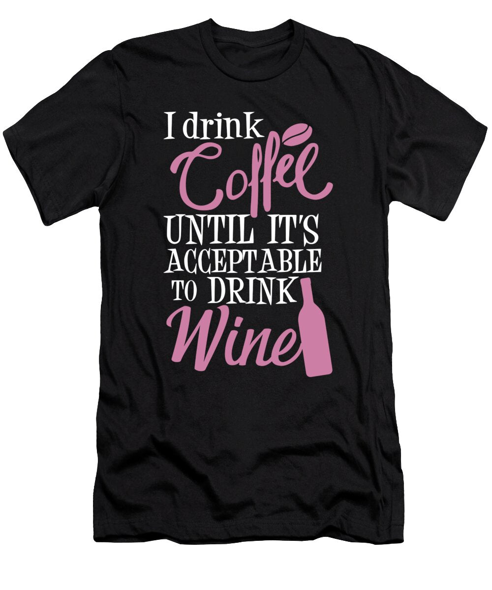 Funny Coffee Shop Wine Glass Vineyard Barista Gift Muc Designs T-Shirt