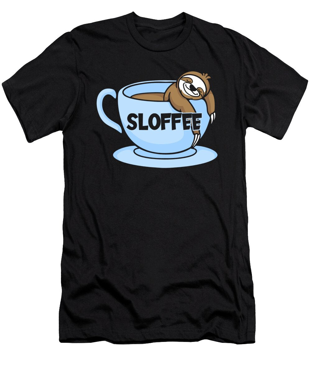 Funny Coffee Sloth Roaster Cafe Barista Roasting Sloffee Crazy Squirrel T-Shirt