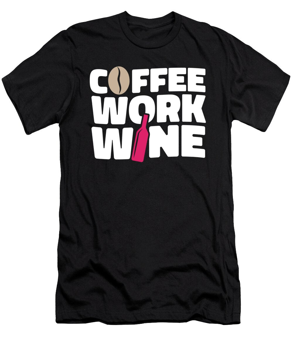 Funny Coffee Work Wine Roaster Barista Roasting Coffee Wine Crazy Squirrel T-Shirt
