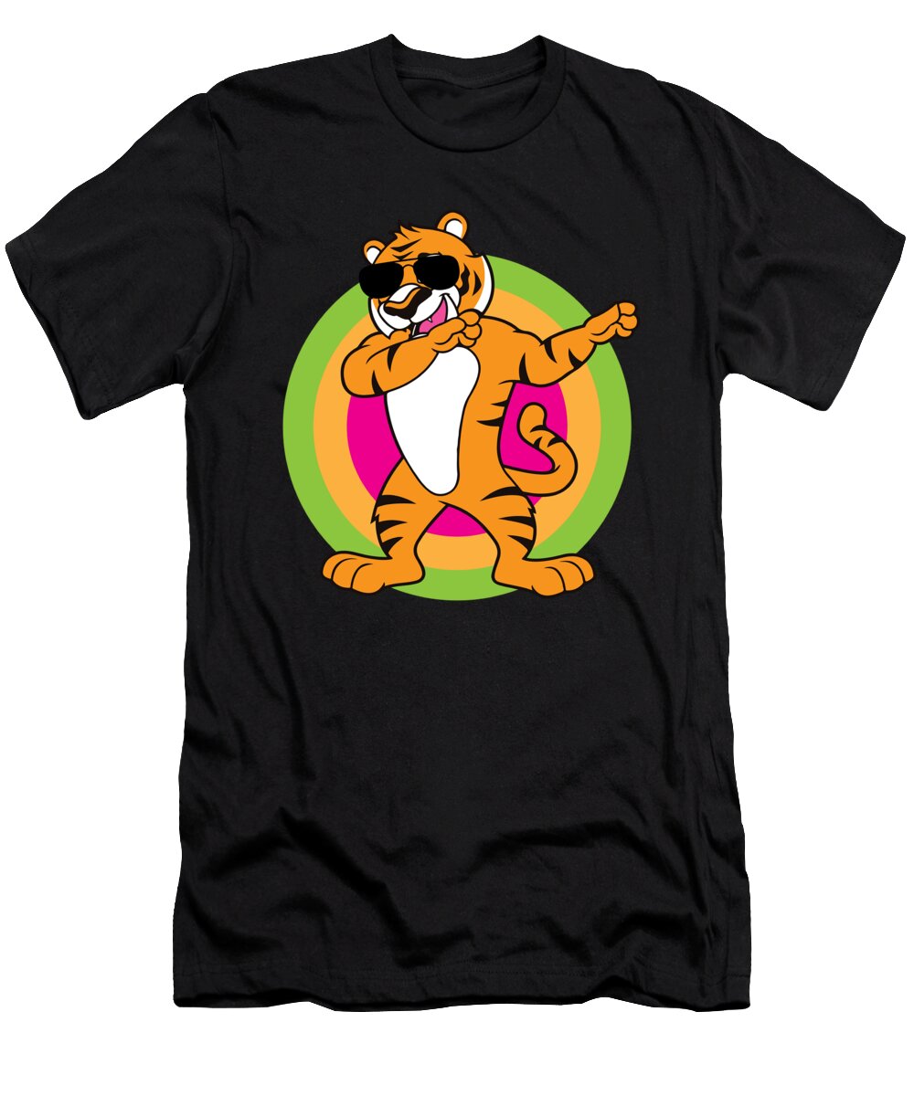 Funny Cute Dabbing Tiger Gift Idea Haselshirt T-Shirt