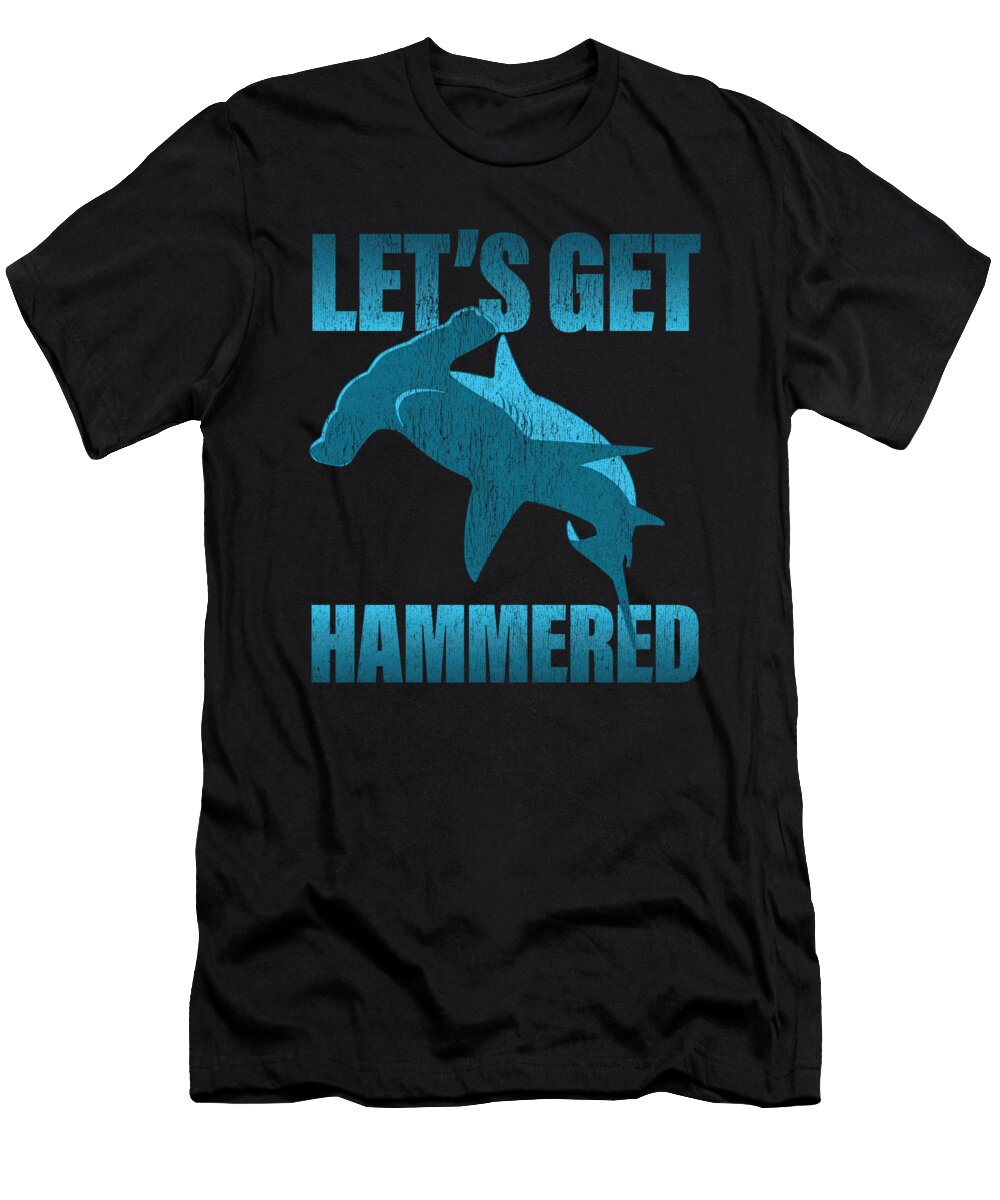 Funny Deep Sea Diving Product Faded Hammerhead Shark Design Deluxe Chimp T-Shirt