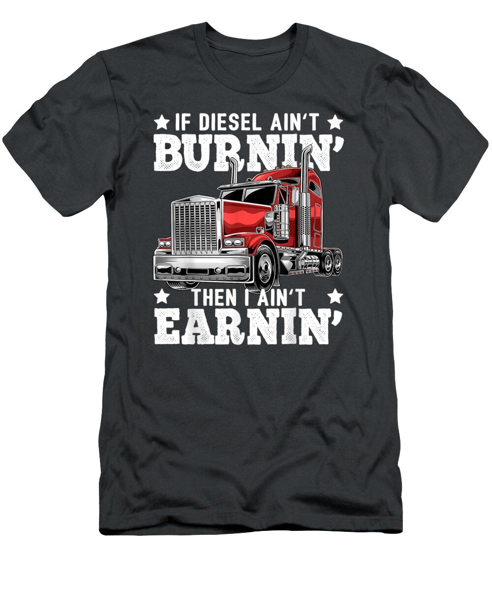 Funny Diesel Trucker Big Rigemitrailer Truck Driver Mathia Romeel T-Shirt