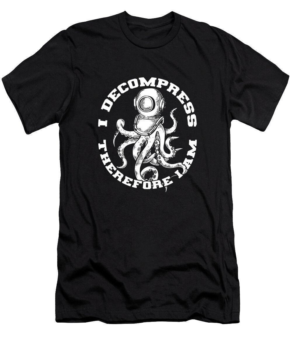 Funny Diver Dive Snorkeling Scuba Commercial Diving Crazy Squirrel T-Shirt
