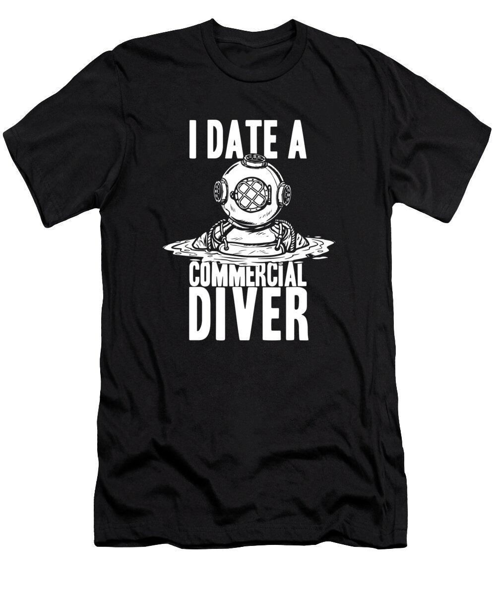Funny Diver Scuba Dive Snorkeling Commercial Diving Crazy Squirrel T-Shirt