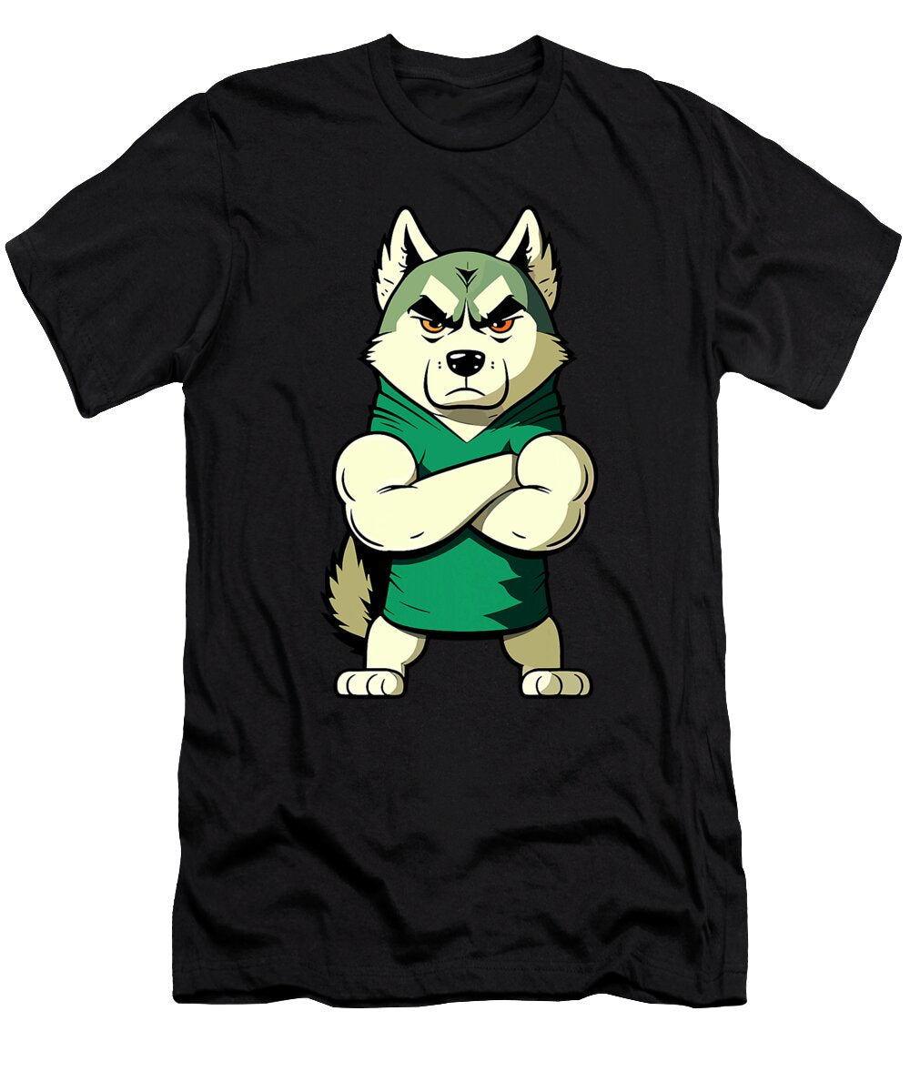 Funny Dog Husky Badtempered Grouch Sophie Eleanor T-Shirt