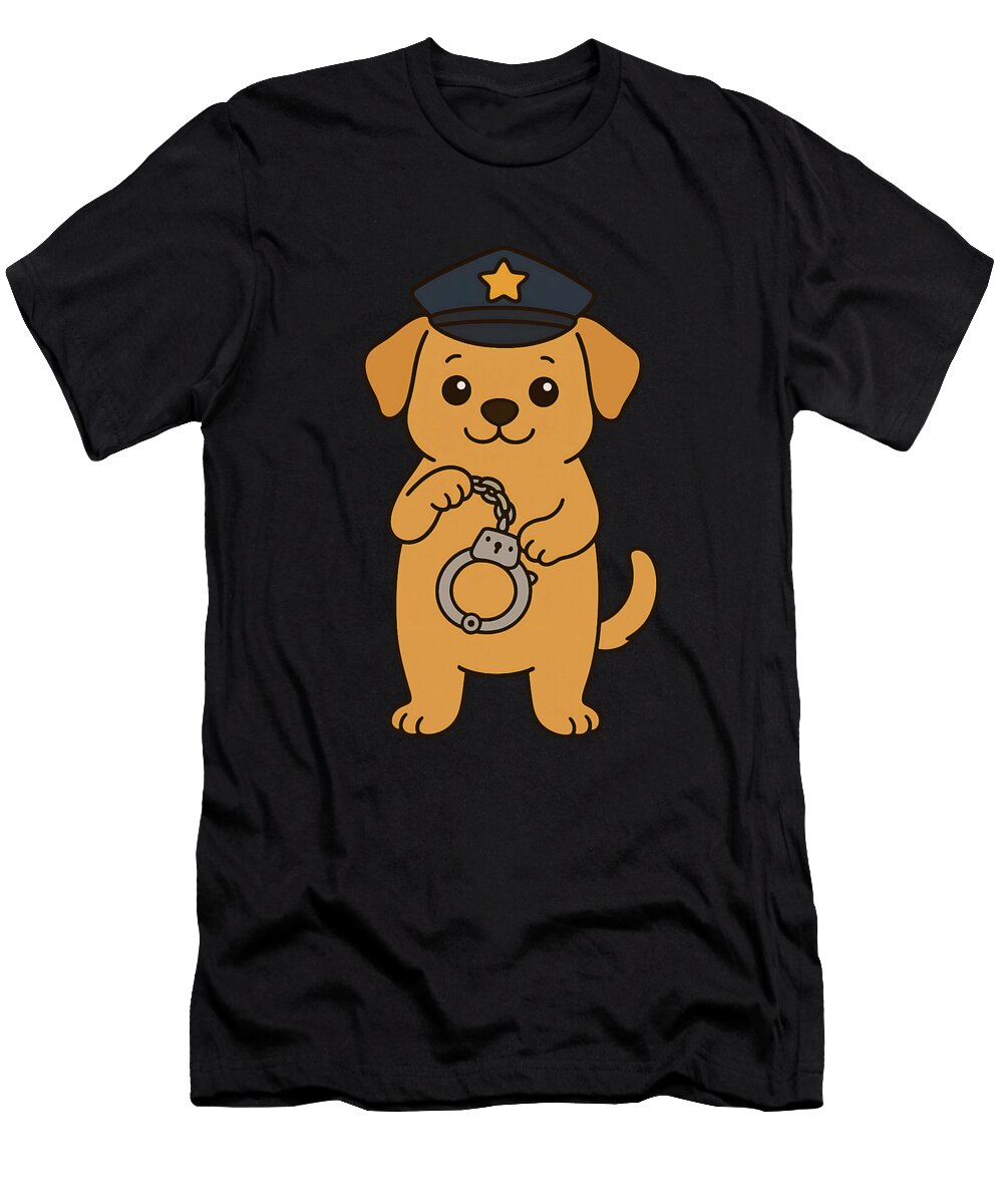 Funny Dog Police Officer Studi Alex T-Shirt