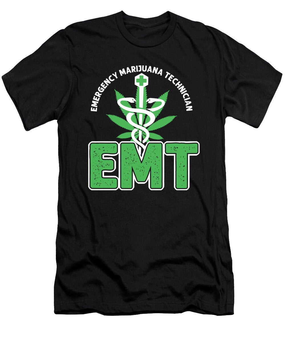 Funny Emt Emergency Responder Pothead Smoker Emergency Marijuana Technician Gift Thomas Larch T-Shirt