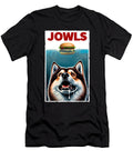 Funny Finnish Lapphund and Hamburger Parody Jowls Dog Lover Job T-Shirt