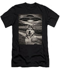 Funny Frightened Husky Dog Ufo Abduction Alien Zyneu Gangd T-Shirt