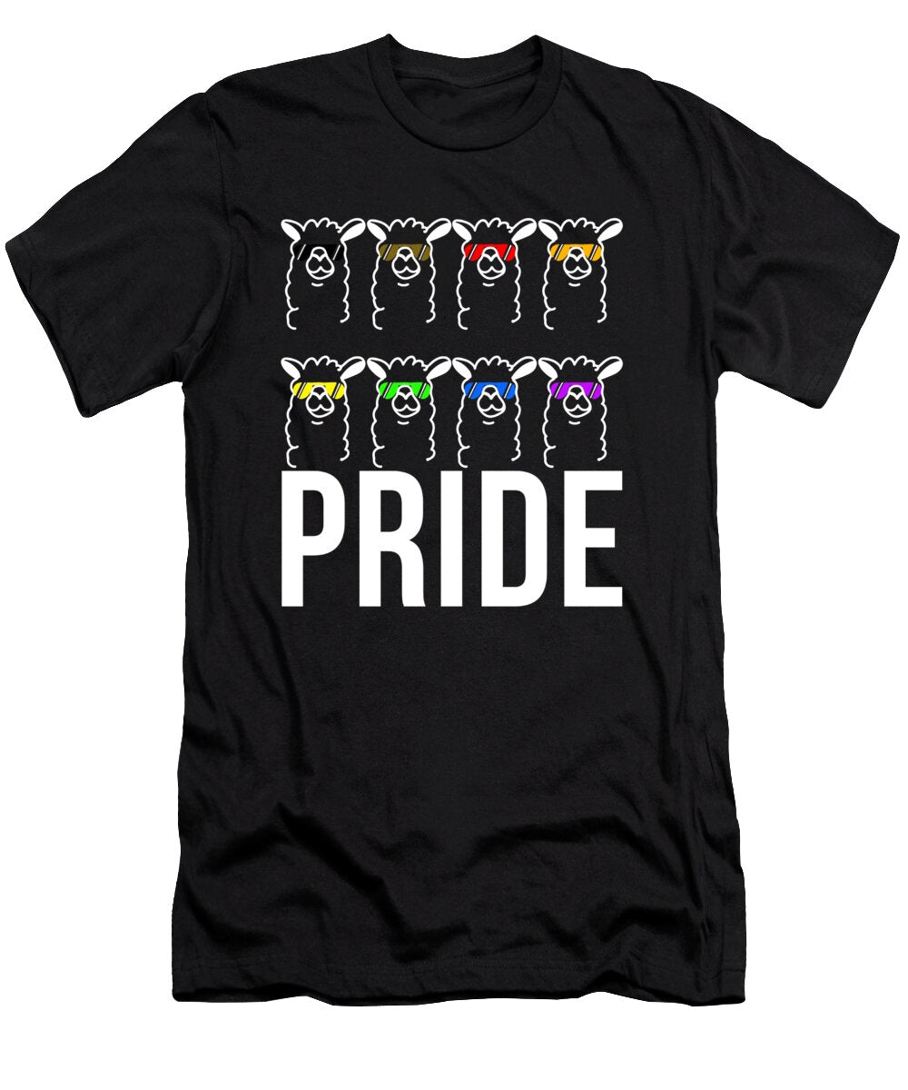 Funny Gay Pride Lgbtq Lesbian Rainbow Llama Lama Noirty Designs T-Shirt