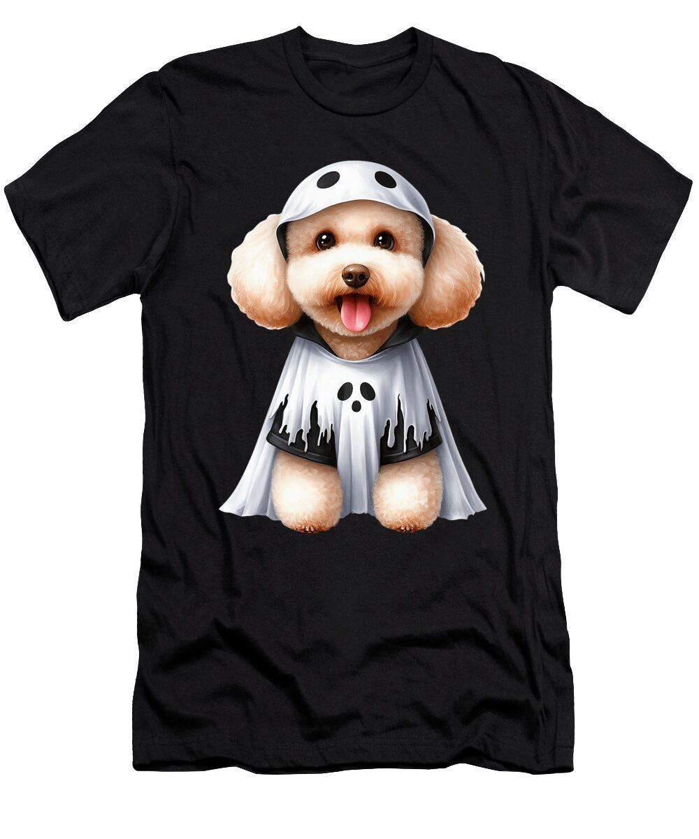 Funny Ghost Poodle Dog Lover Halloween Costume Dh Bubble T-Shirt