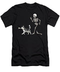 Funny Halloween Siberian Husky and Skeleton Sophie Eleanor T-Shirt