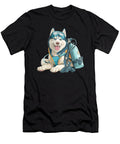 Funny Husky Dog in Scuba Diving Gear Sophie Eleanor T-Shirt