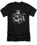 Funny Husky Dog Playing Drums Natalie Lidford T-Shirt