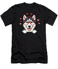 Funny Husky Heart Headband Valentine Husky Sophie Eleanor T-Shirt