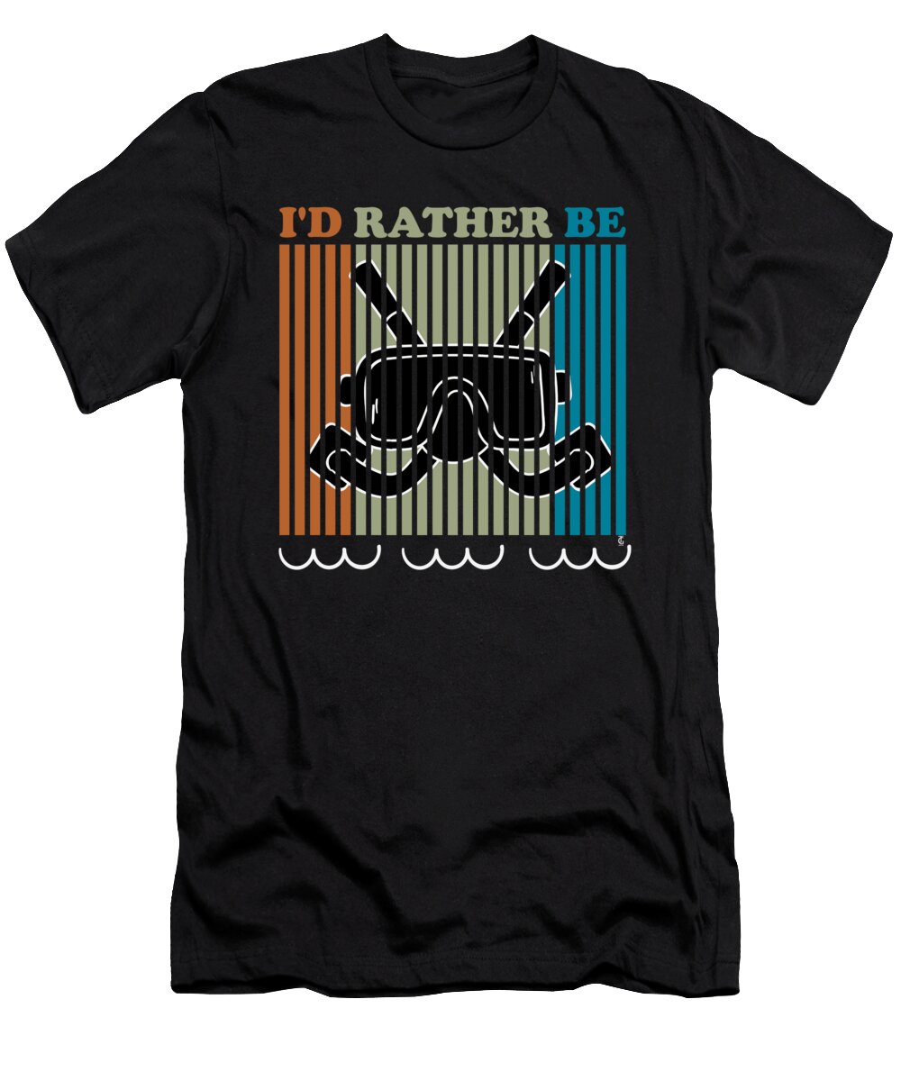 Funny Id Rather Be Snorkeling Scuba Diving Diver Thomas Larch T-Shirt