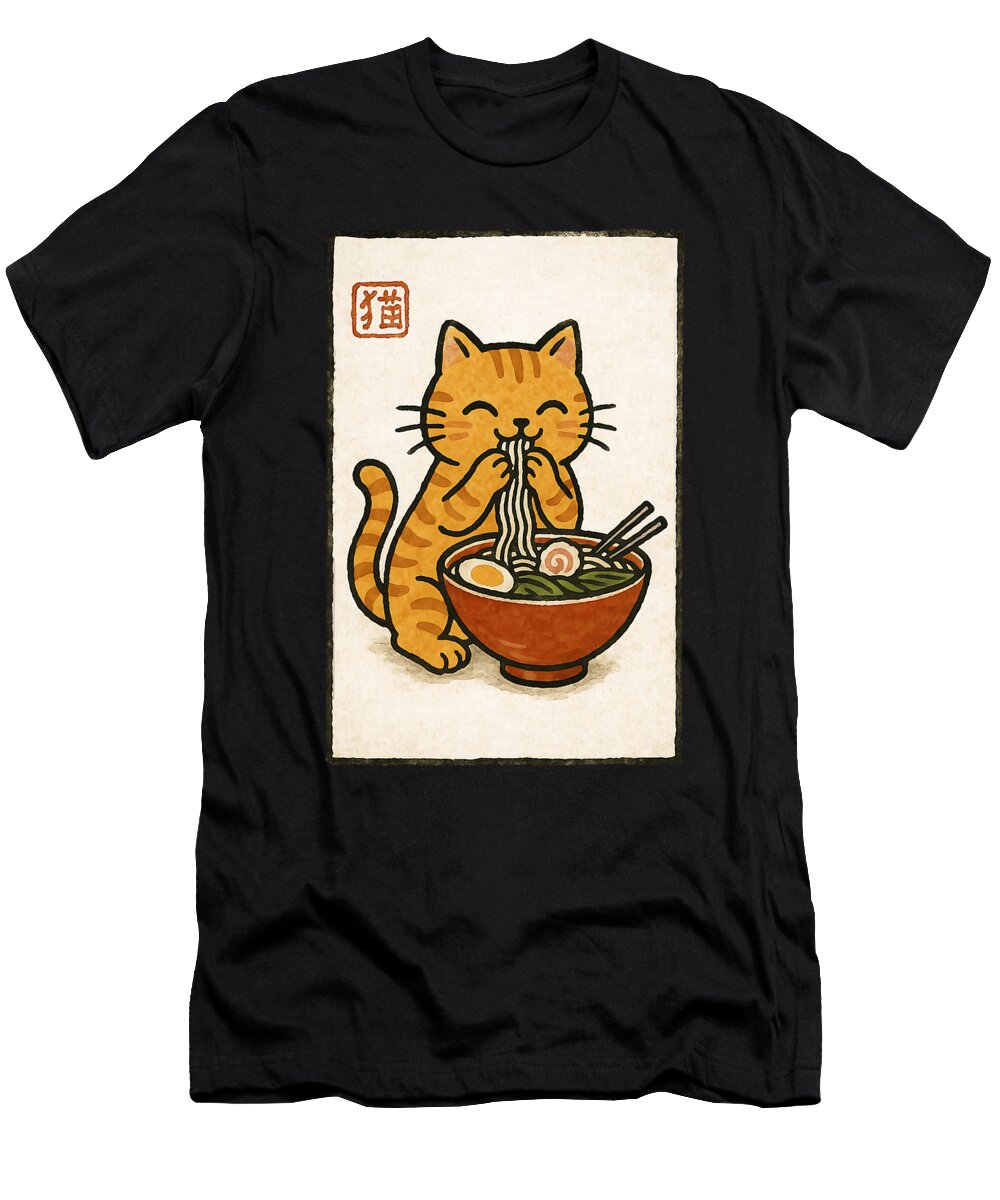 Funny Japanese Kawaii Anime Men Kids Women Cat Zyneu Gangd T-Shirt