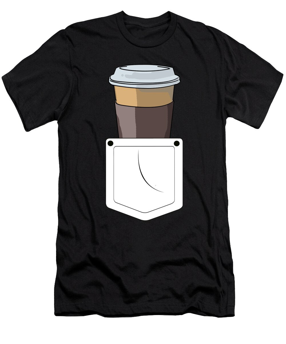Funny Latte Macchiato Pocket Coffee Barista Gift Muc Designs T-Shirt