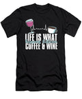 Funny Life Is What Happens Between Coffee and Wine Crazy Squirrel T-Shirt