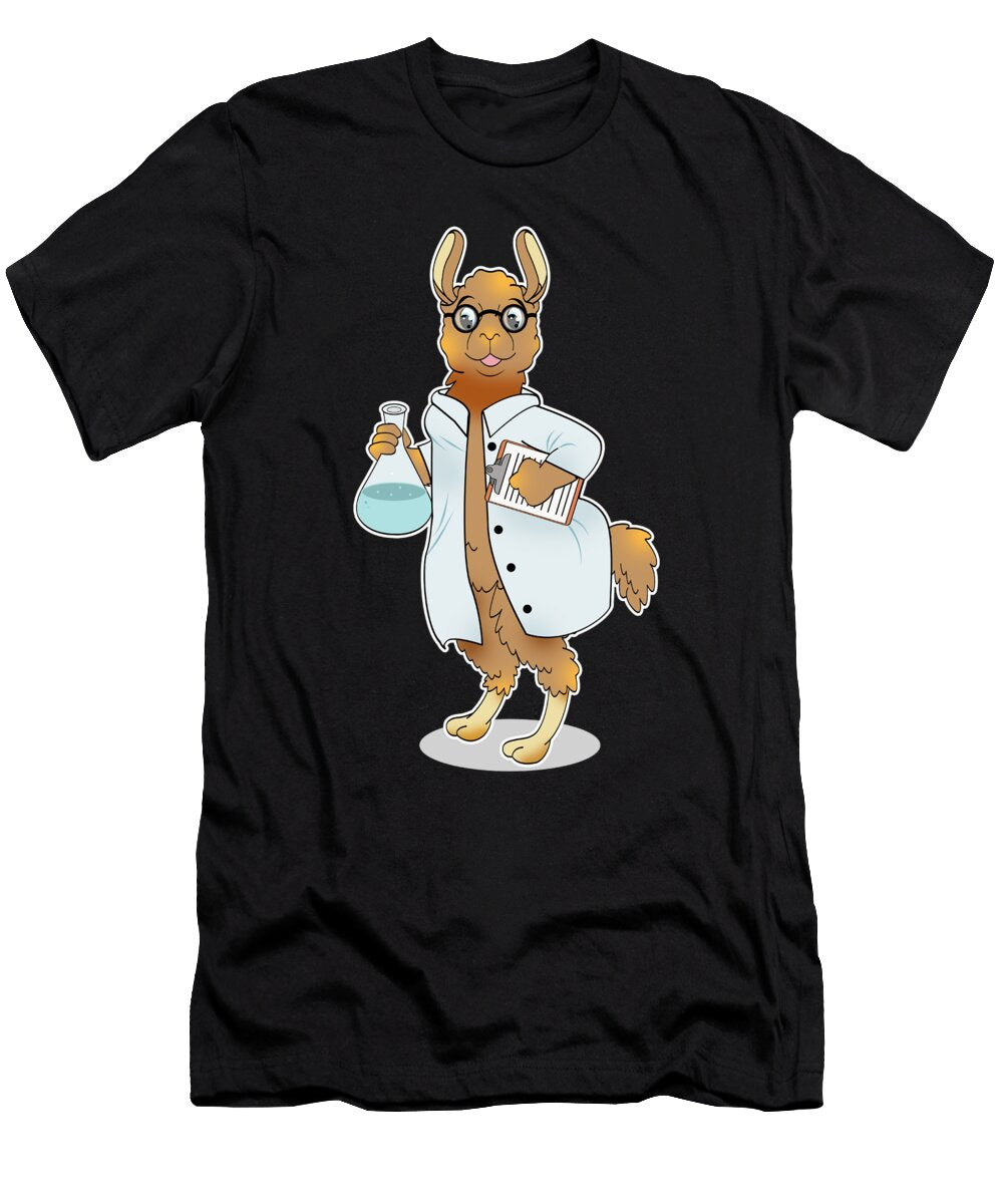 Funny Llama Alpaca Scientist Gift Muc Designs T-Shirt