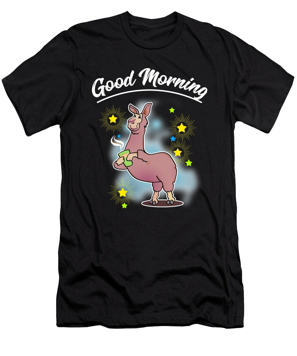 Funny Llama Coffee Alpaca Gift Muc Designs T-Shirt