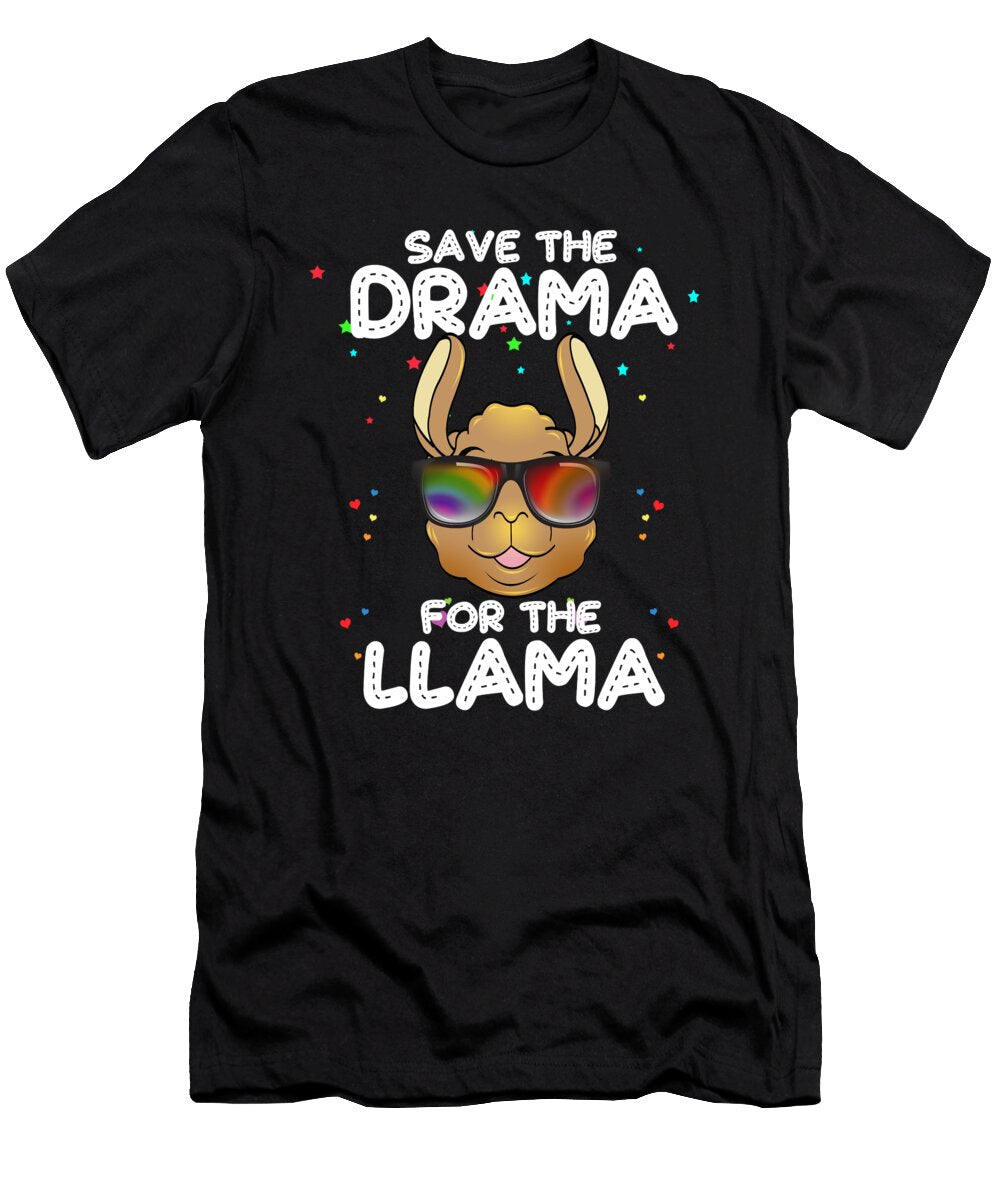 Funny Llama Drama Alpaca Gift Muc Designs T-Shirt