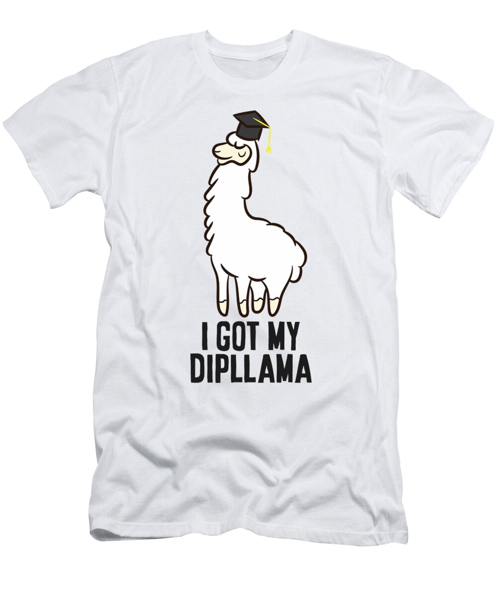 Funny Llama I Got My Dipllama Eq Designs T-Shirt