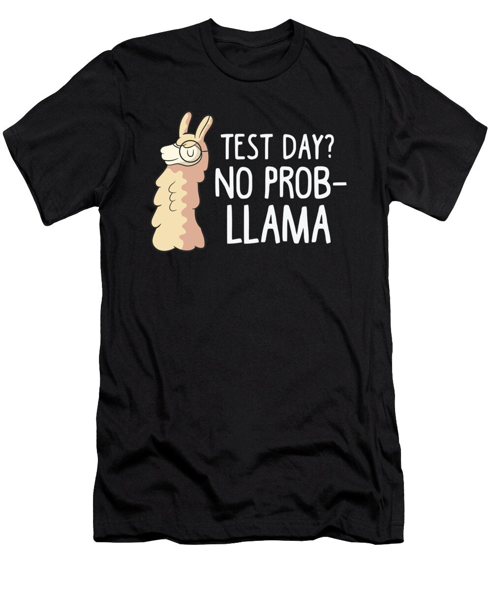 Funny Llama Kids School Testday Llama Eq Designs T-Shirt