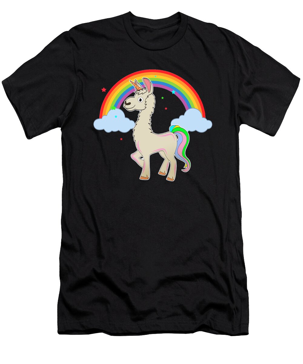 Funny Llama Unicorn Alpaca Gift Muc Designs T-Shirt