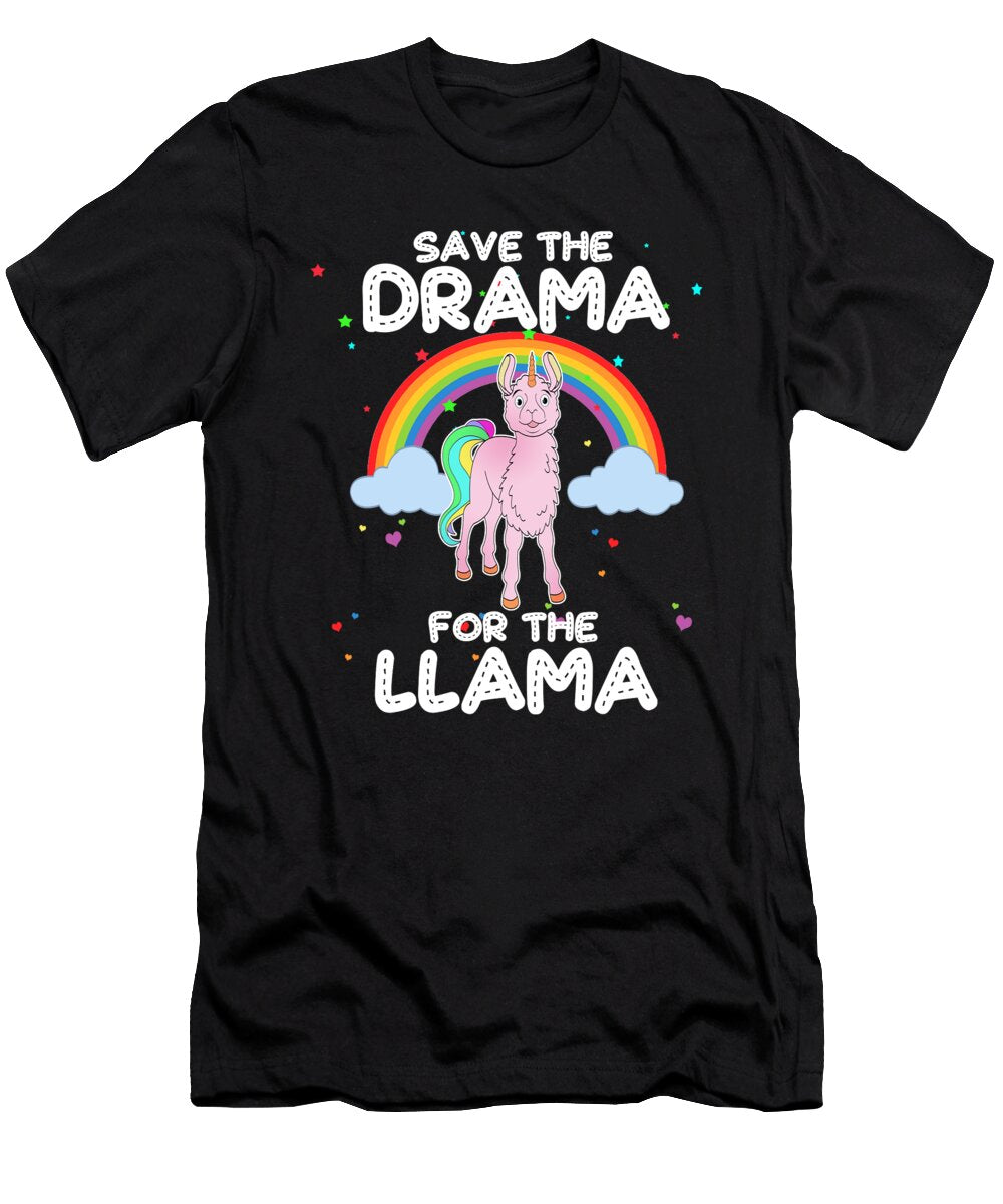 Funny Llama Unicorn Drama Alpaca Gift Muc Designs T-Shirt