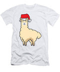 Funny Llama with Santa Hat Cute Christmas Hat Llama Eq Designs T-Shirt