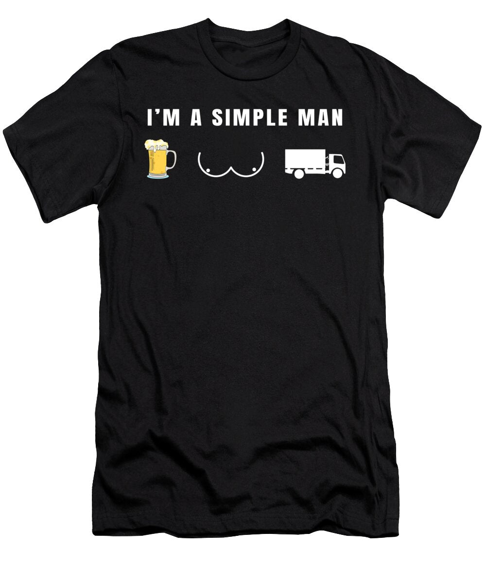 Funny Male Truck Driver Logistics Truck Gift Muc Designs T-Shirt