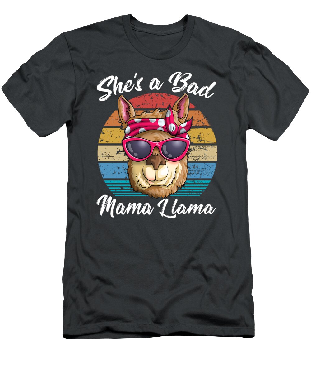 Funny Mama Alpaca Hooded Shes a Bad Mama Llama Orsong Lacey T-Shirt