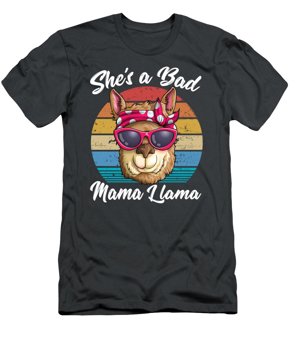 Funny Mama Alpaca Hooded Shes a Bad Mama Llama Ziaraq Tyria T-Shirt