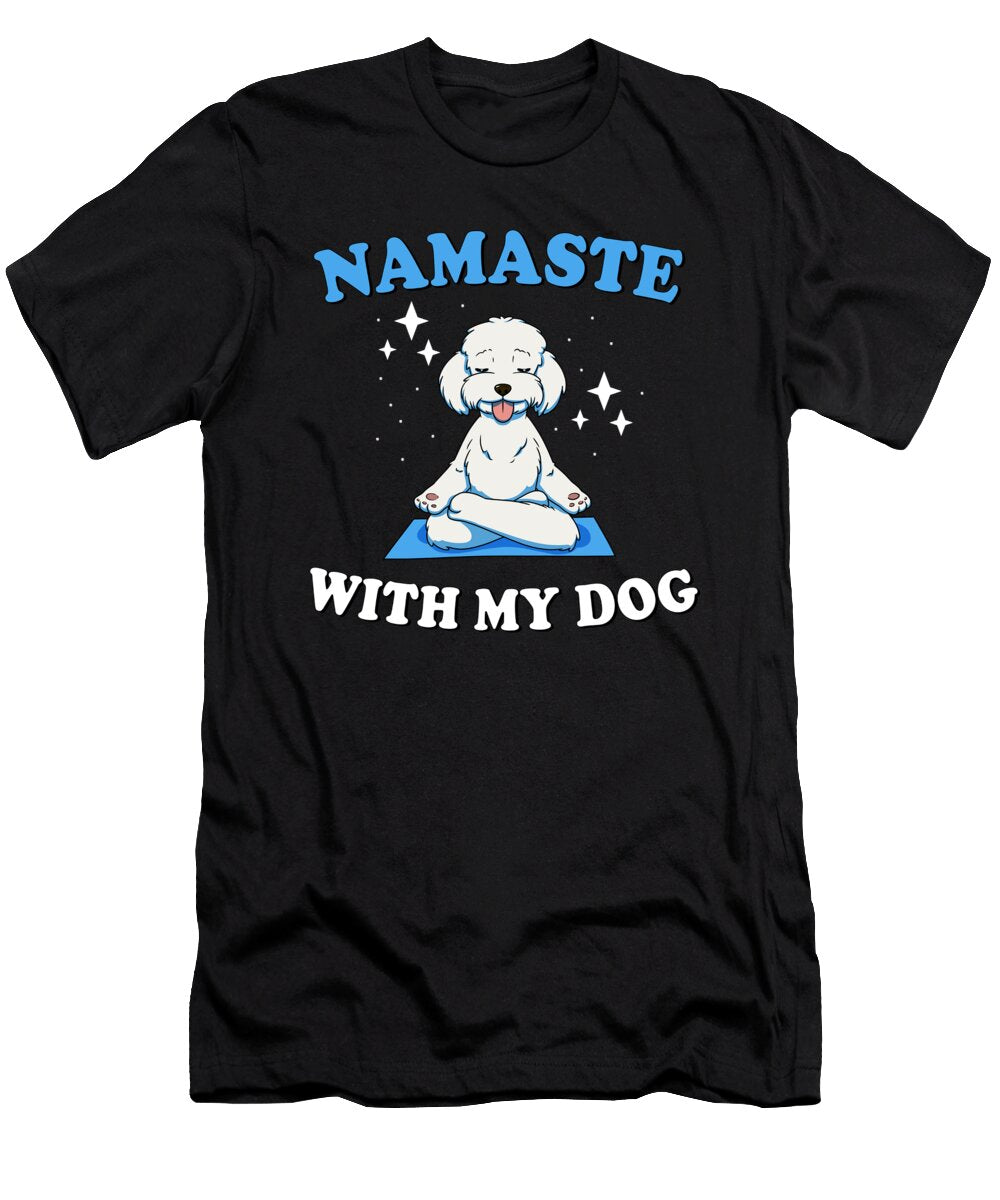 Funny Meditation Poodle Dog for Women Lance Gambis Art T-Shirt