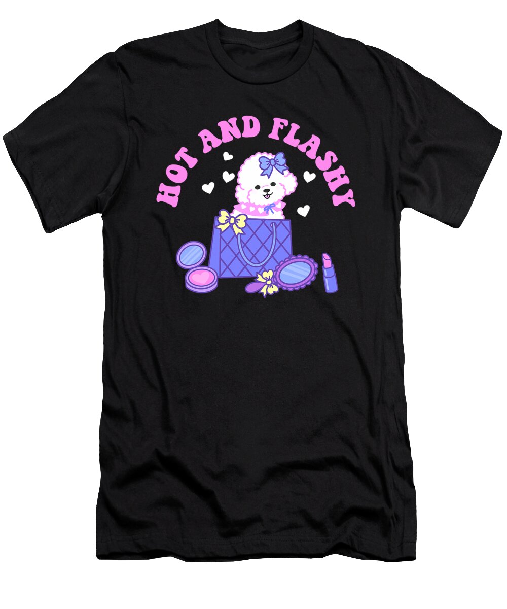 Funny Menopause Hot and Flashy Cute Dog Hot Zyneu Gangd T-Shirt