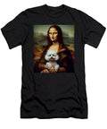 Funny Mona Lisa Holding Bichon Frise Portrait Zyneu Gangd T-Shirt