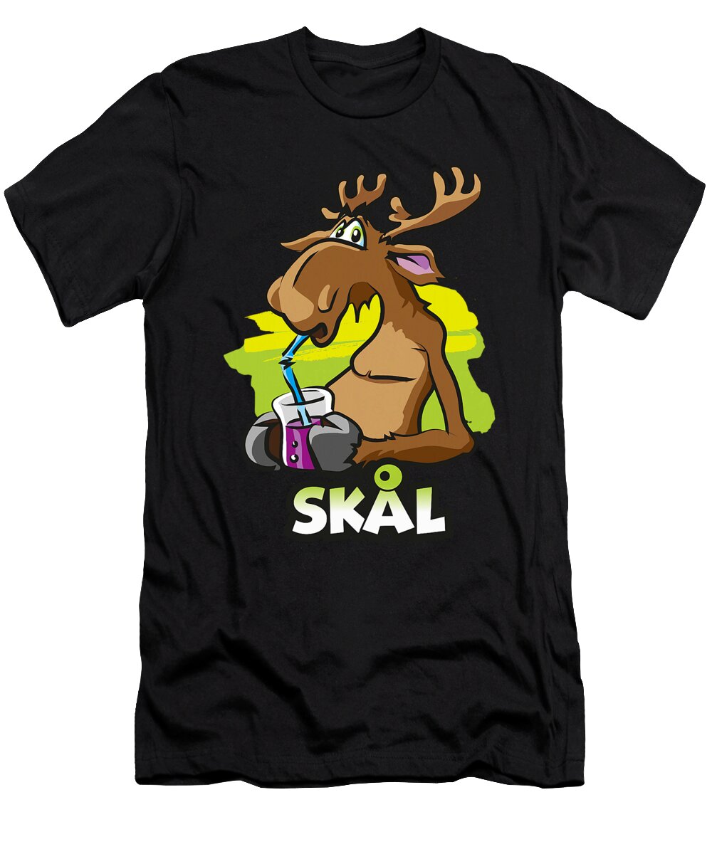Funny Moose with Blueberry Lemonade and Swedish Maisie Jackson T-Shirt