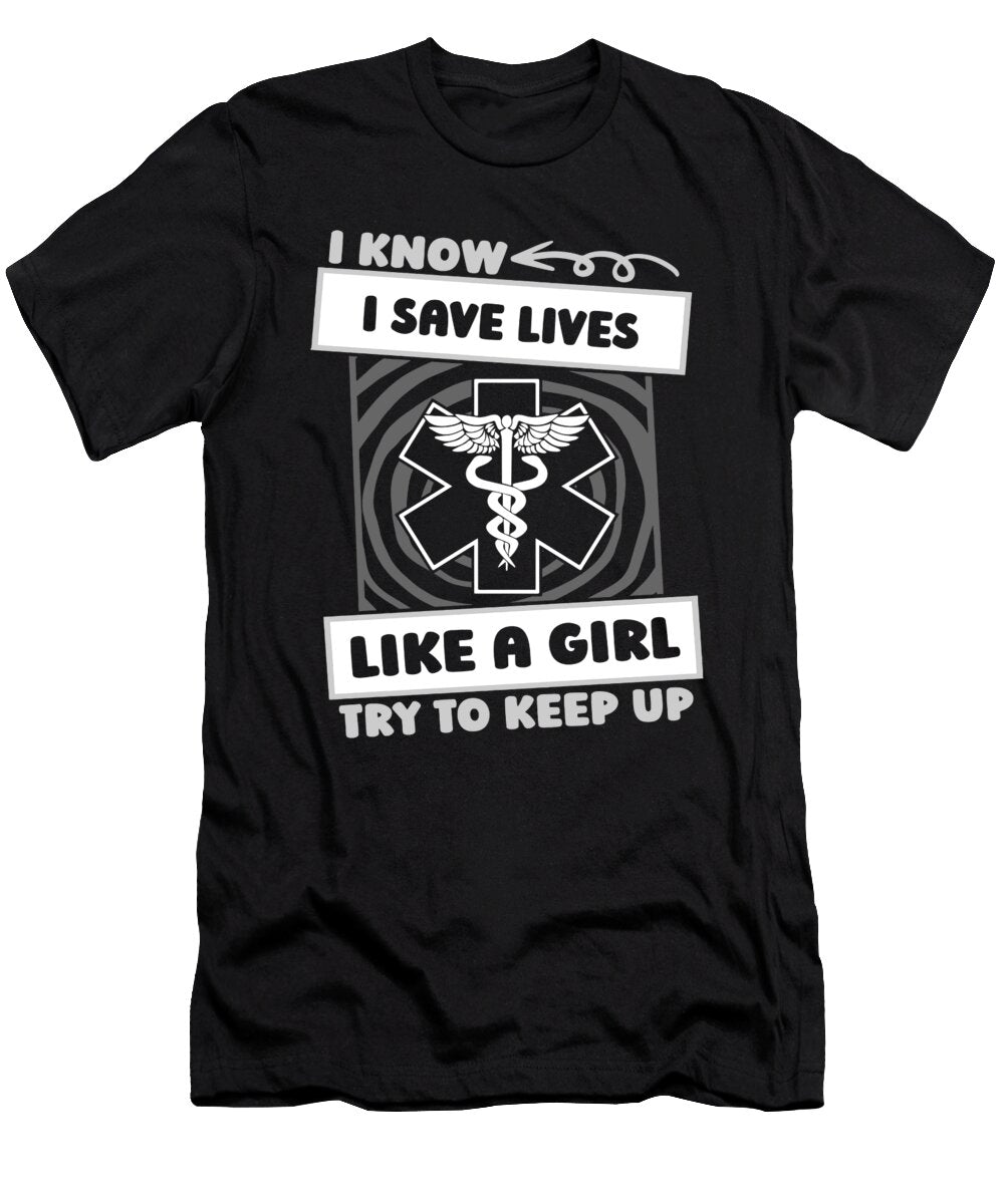 Funny Paramedic Medic First Responder Emt Crazy Squirrel T-Shirt