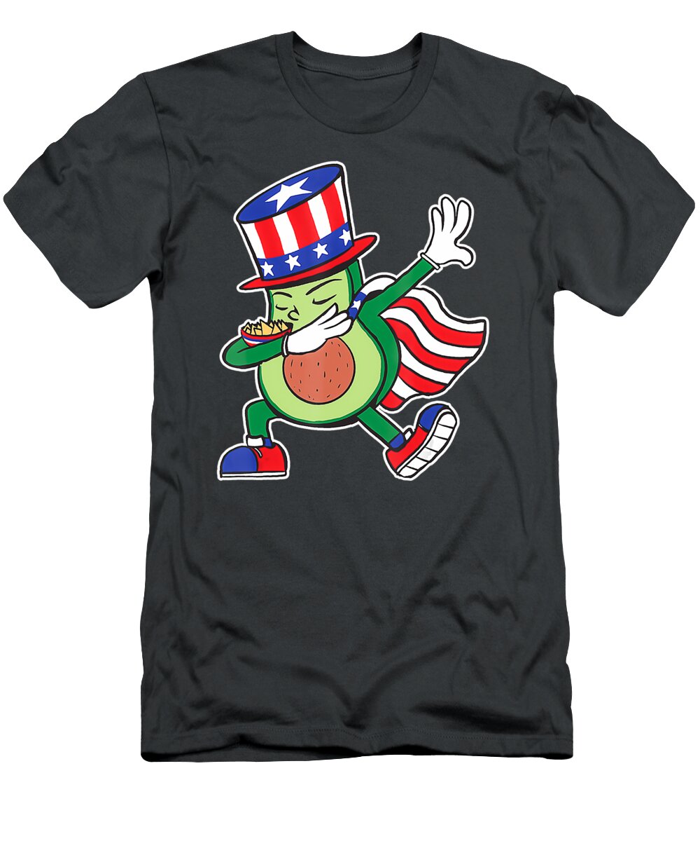 Funny Patriotic Avocado Fruit Dabbing American Handsley Nguyen T-Shirt