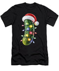 Funny Pickle Santa Hat Christmas Lights Xmas Men Sophie Eleanor T-Shirt